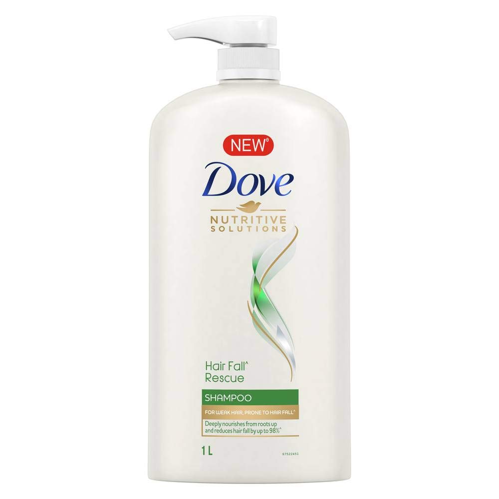 Pears Soft and Fresh Bathing Bar, 125g (Buy 3 Get 1 Free) & Dove Hair Fall Rescue Shampoo, 1L