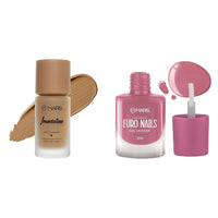 MARS High Coverage All Skin Type Liquid Matte Foundation | Blemish Free & Blendable Foundation for Makeup (40ml) (SHADE-08) EURO Nail Lacquer (6.0 ml) (Shade-14)