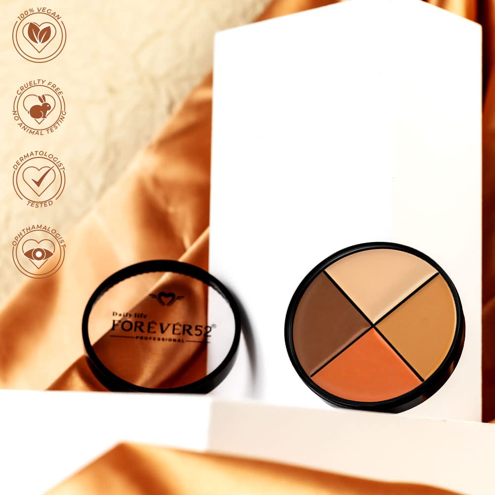 Daily Life Forever52 Matte Finish 4 Color Shades Concealer Kit Multipurpose creamy, lightweight Easy-To-Blend Hydrating Formula For Smooth Long Lasting Natural Finish Perfect Look AC003