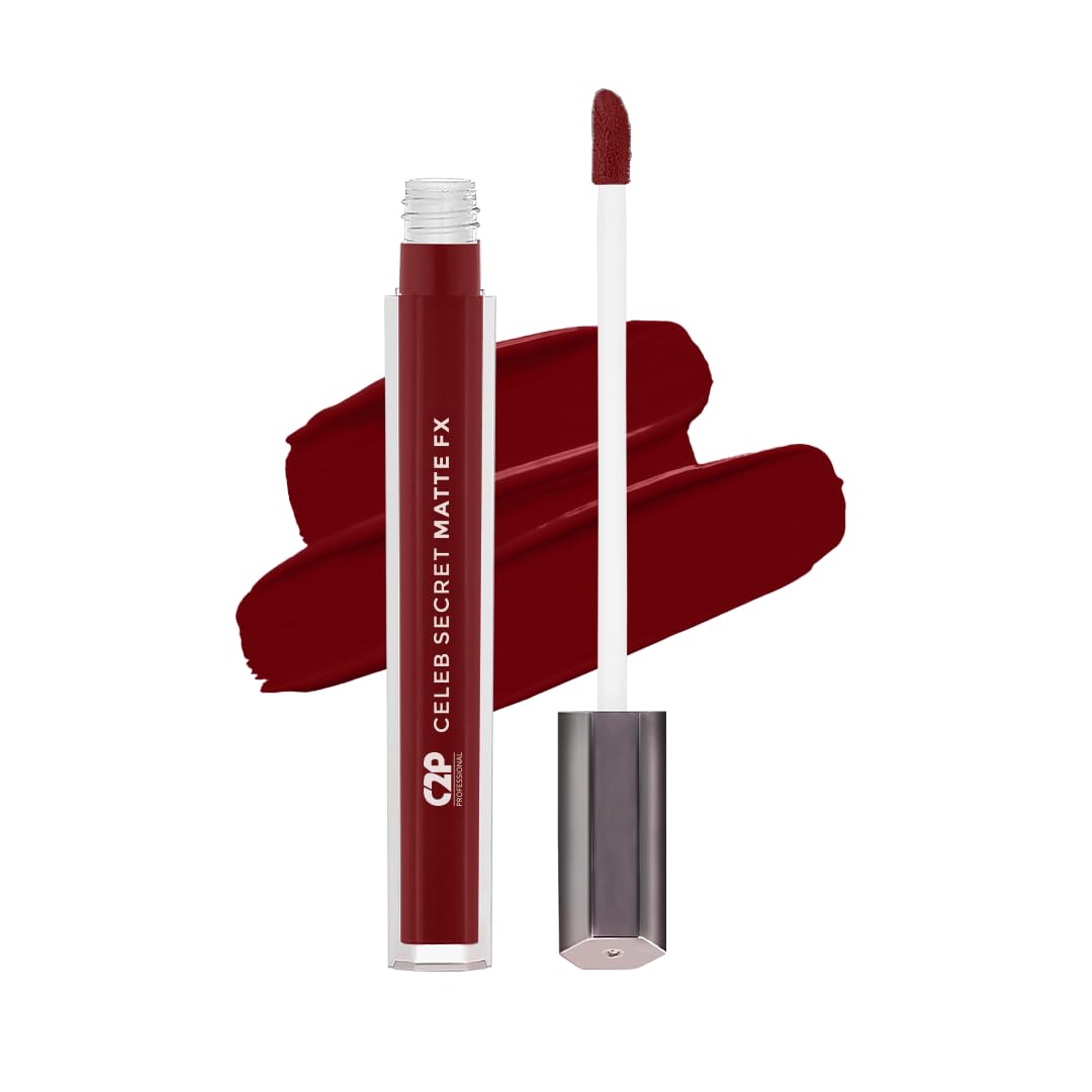 C2P Pro Liquid Lipstick Waterproof Matte Orange Lipsticks for Women | Long Lasting Smudge Proof | Infused with Argan Oil, Vitamin E | Cruelty Free, Vegan - Celeb Secret (Liquid Lipstick Emma, 2 ml)
