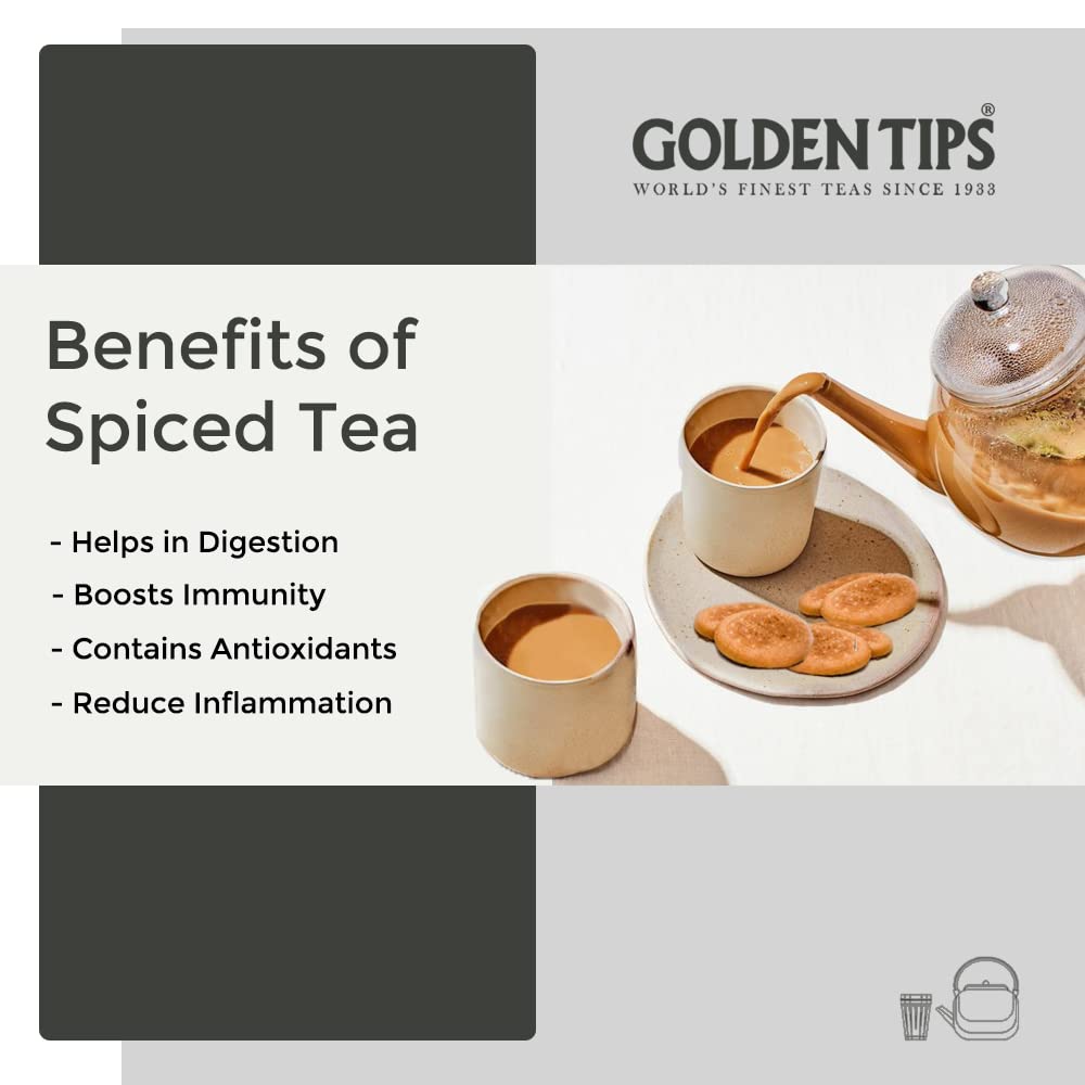 Golden Tips Spiced Tea Gift Set – Masala Chai, Ginger Mastea & Kadak Chai | 3-in-1 Loose Leaf Chai Collection Ideal for Birthdays, Corporate Gifts & Festive Gifting