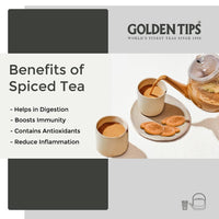 Golden Tips Spiced Tea Gift Set – Masala Chai, Ginger Mastea & Kadak Chai | 3-in-1 Loose Leaf Chai Collection Ideal for Birthdays, Corporate Gifts & Festive Gifting