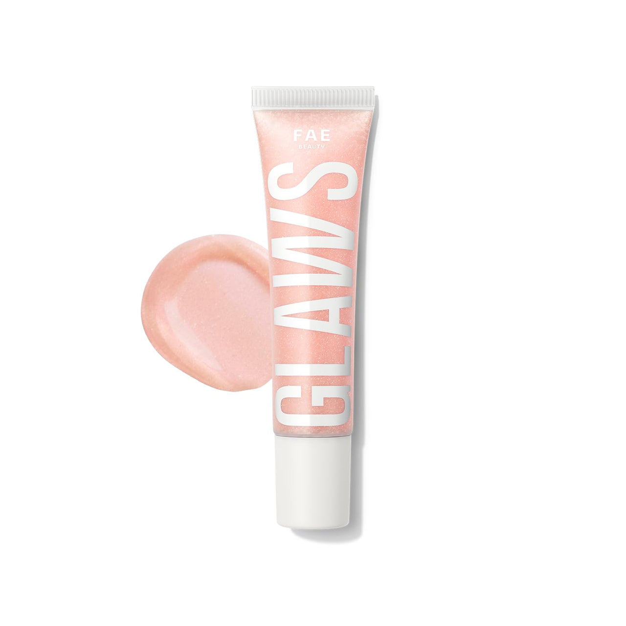 FAE Beauty Peptide Lip Gloss | With Passionfruit Oil & Argireline to Smoothen, Even, and Soften Lips | Non Sticky | Hydrating | Vegan | Shade Emerging | Transparent Shimmery Rose Gold Gloss