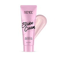 RENEE Strobe Cream, Dewy Finish Highlighter for Face, Smoothens, Plumps & Hydrates Skin, Instant Luminous Glow, Hyaluronic Acid & Shea Butter Infused, Illuminating Makeup Base for All Skin Types 30ml