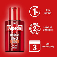 Alpecin Double Effect Shampoo 2x 200ml | Anti Dandruff and Natural Hair Growth Shampoo | Energizer for Strong Hair | Hair Care for Men