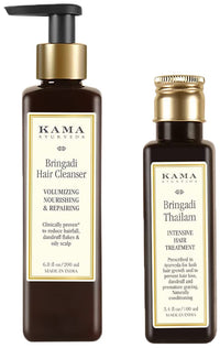 Kama Ayurveda Bringadi Hair Cleanser, 200 ml & Kama Ayurveda Bringadi Intensive Hair Treatment, 100ml
