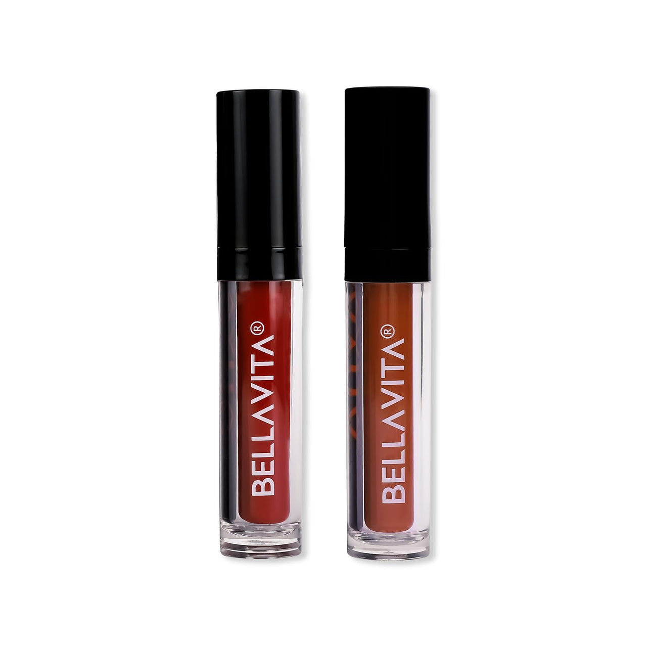 Bella Vita Organic Cult Classic Combo | Kiss Proof Liquid Lipstick | Scarlet Red + Just Nude | Transfer-Proof | Smudge-Proof | Intense Moisturisation | 18-Hr Stay | Ultra Matte Finish | 4.5Ml Each