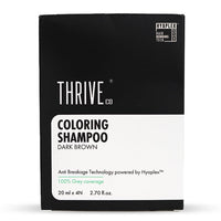 ThriveCo Hair Color Shampoo Kit | 5-MIN COLORING SHAMPOO (Natural Black) + (Dark Brown) with Hyaplex™ | 100% Grey Coverage | Ammonia-Free & Damage-Free | Rich, Shiny Color | 80 grams each