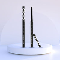 Just Herbs Retractable 2 in 1 Herbal Eyeliner + Kajal with Almond Oil & Vitamin E, 11 Hour Stay, Singlestroke, Smudgeproof & Fadeproof - Black 0.3g