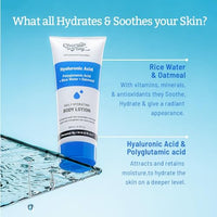 Chemist at Play Hydrating Body Lotion with Rice Water & Hyaluronic Acid for Deep Moisturization | All Skin Type | Hydrate Dry and Flaky Skin | Vegan & Cruelty-Free | 200 ml