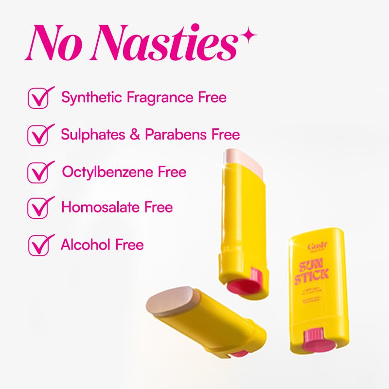 Gush Beauty Invisible Sunscreen Stick With Holder | SPF 60 PA +++ | UVA/UVB Rays Protection | Water Proof | No White Cast | With Hyaluronic Acid | Matte Finish | For All Skin Types - 13g