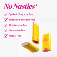 Gush Beauty Invisible Sunscreen Stick With Holder | SPF 60 PA +++ | UVA/UVB Rays Protection | Water Proof | No White Cast | With Hyaluronic Acid | Matte Finish | For All Skin Types - 13g