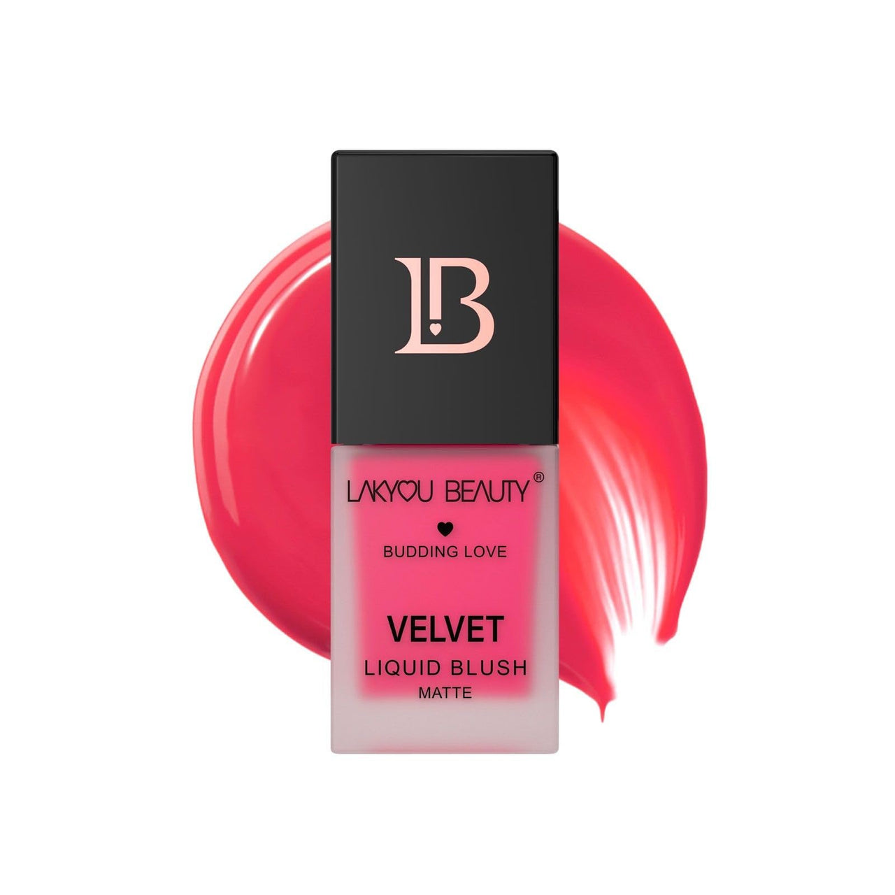 Lakyou Beauty Velvet Liquid Blush Matte | Light Weight | Highly Pigmented | Long-lasting | Easily Blendable | All Skin Types | Shade-02 (Rose Pink) 15ml