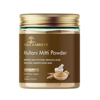 Veda Harvest Multani Mitti 120g | Natural Face & Hair Pack Powder | Fuller’s Earth for Exfoliating, Nourishing, Oil Control & Smoothening | Suitable for All Skin Types