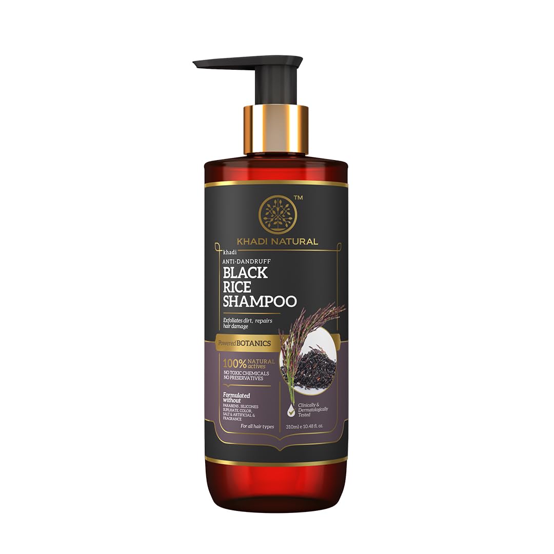 KHADI NATURAL PB BLACK RICE CLEANSER/SHAMPOO SULPHATE PARABEN FREE-310 ml