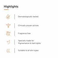 DERMATOUCH Bye Bye Pigmentation Serum | For Pigmentation, Dark Spots, Blemishes | For all skin types | For Both Men & Women | 18ml
