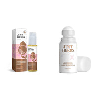 Just Herbs Ayurvedic Pomegrante Alcohol Free Facial Toner & Just Herbs Under Arm Roll On for Women Floral Fiesta Long Lasting and Refreshing Women Deodorant - 50 ml Combo
