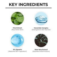 Dr. Sheth's Cica & Ceramide Gentle Cleanser|Hydrating Face Wash For Normal, Dry & Sensitive Skin|With 5% Glycerin & Aloe Vera|Face Wash For Men & Women|125Ml