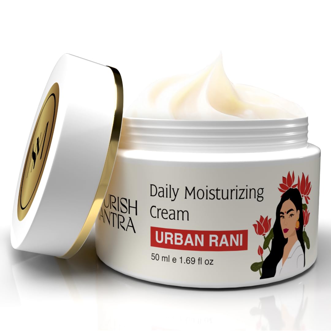 Nourish Mantra Urban Rani Daily moisturizer Cream|face cream for women daily use| face moisturizer for dry skin |face cream for winter|With Hyaluronic Acid, Niacinamide & Sea Buckthorn|for All Skin Types/Hydrates & Improves Skin Texture-50ml