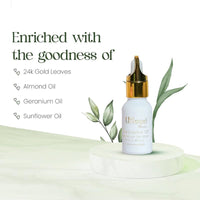 Milagro Beauty Essential Oil For Skin 24K Gold, Sunflower & Almond Oils, Toner Alcohol & Fragrance Free, Fades Blemishes, Brightens & Smoothens Skin, 100% Vegan Skincare Treatment (5Ml)
