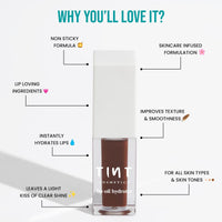 Tint Cosmetics 6ml Transparent Soft Natural Instant Hydrate Lip Oil For Dry & Chapped Lips, Light Weight, Long Lasting, Non Sticky, Moisturization & Nourishment For Girls & Women (Snow)