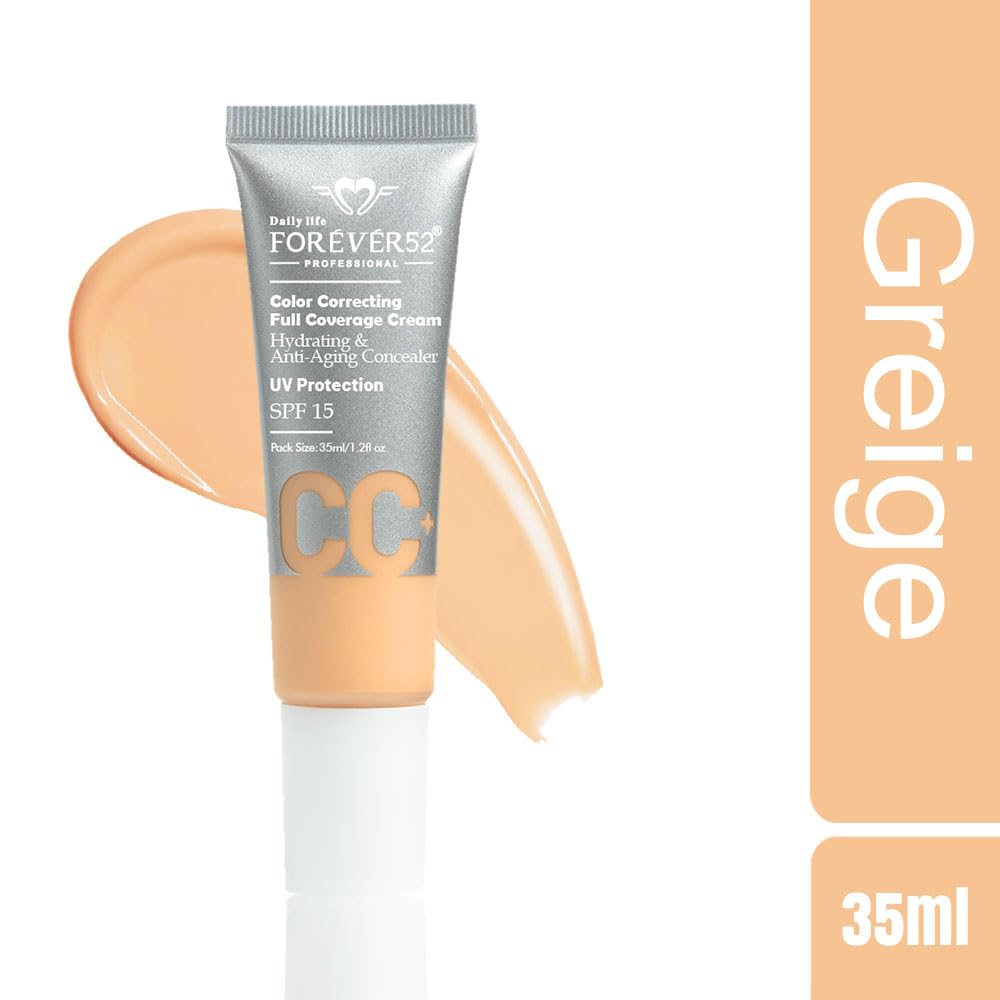 Daily Life Forever52 Color Correcting Full Coverage CC Cream | Conceals Dark Spots and Blemishes (Greige) - (004)