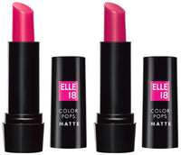 Elle 18 Color Pop Matte Lip Color, P24, Pink Show, 4.3G & Color Pop Matte Lip Color, P31, Rose Day, 4.3G