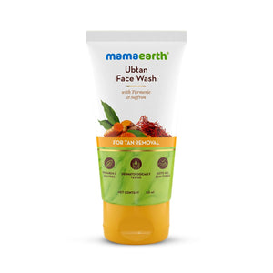 Mamaearth Ubtan Natural Face Wash For all Skin Type with Turmeric & Saffron for Tan Removal – 50 ml