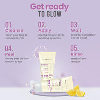 Glamveda Glutathione Peel-Off Mask with Vitamin C & Hyaluronic Acid for Skin Brightening Reduce Dark Spot & Pigmentation | Glow Booster,Tan Removal | Suits All Skin Types | Men & Women - 100g