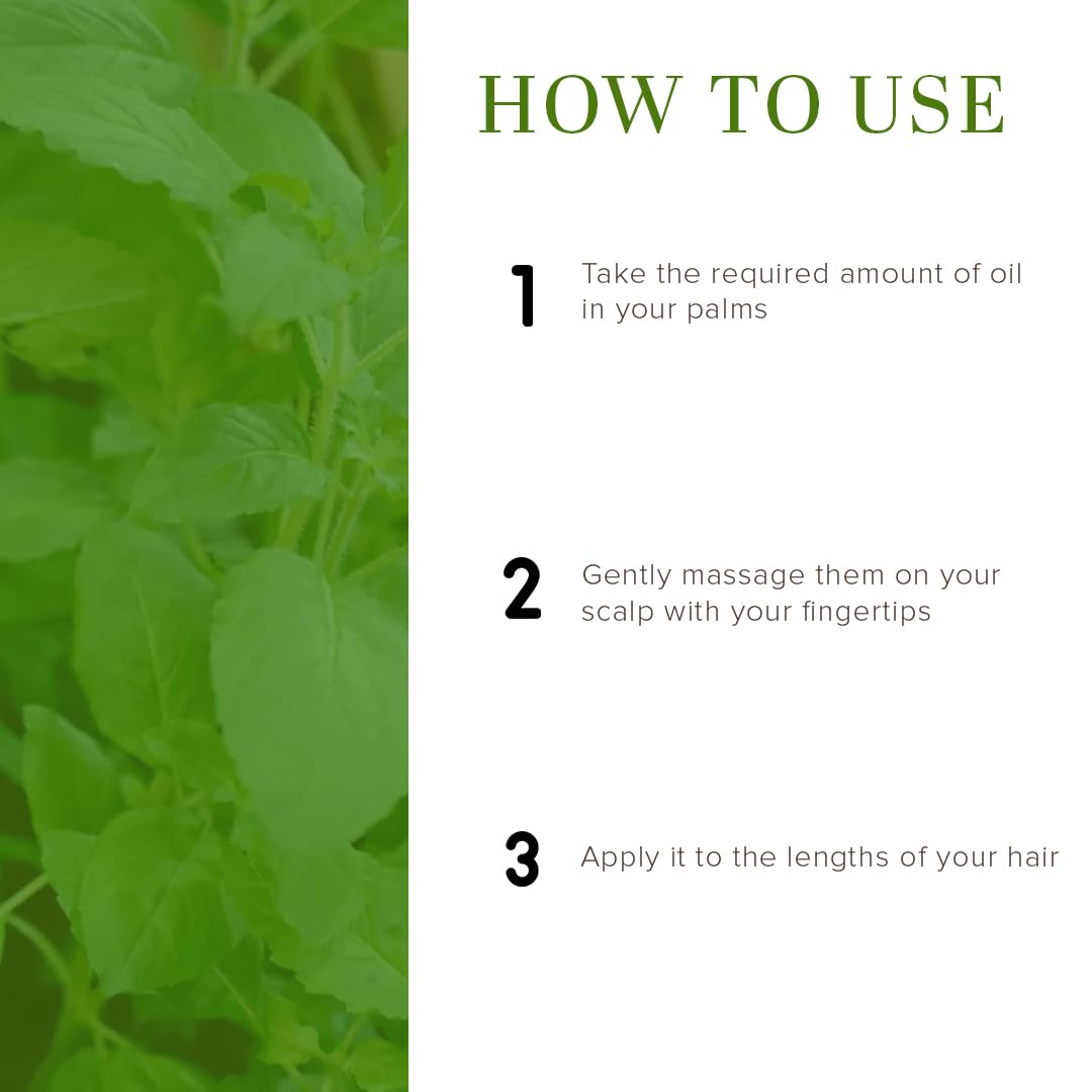Khadi Natural Tulsi Herbal Hair Oil|Hair Oil For Hair Fall |Non-Sticky Hair Oil For Dry Scalp| Suitable For All Hair Types| 210 ml