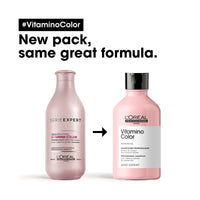 L'OREAL PROFESSIONNEL PARIS Serie Expert Vitamino Shampoo 300 Ml, For Coloured Hair & Serie Expert Liss Unlimited Blow Dry Serum 125 Ml