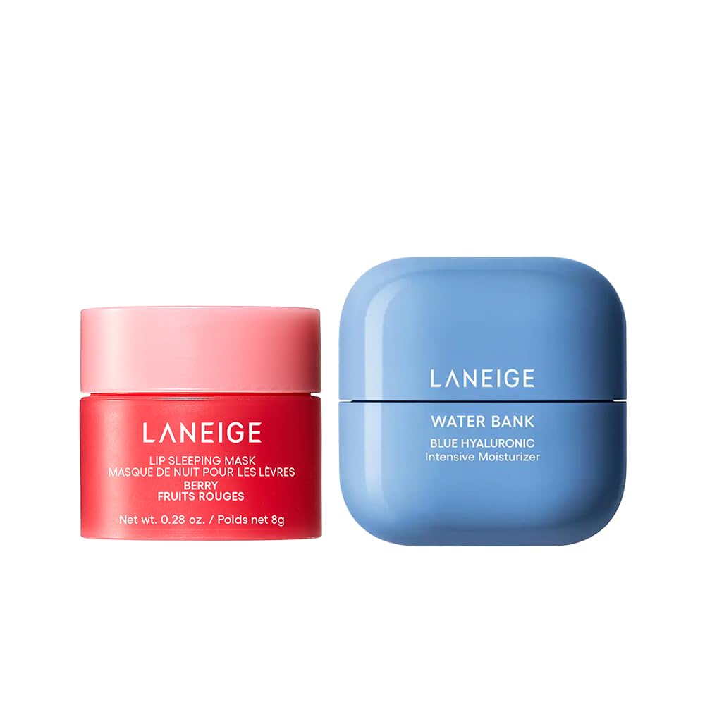 Laneige Combo of 2 including Lip Sleeping Mask Berry (8G) and Water Bank Blue Hyaluronic Intensive Moisturizer (20ml)