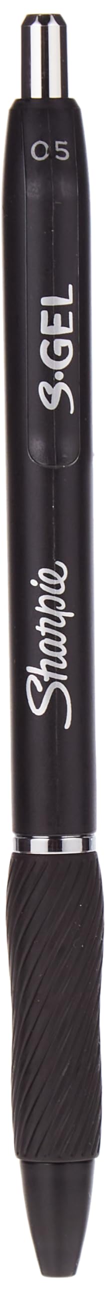 SHARPIE S-Gel, Gel Pens, Fine Point (0.5mm), Black Ink Gel Pen, 12 Count
