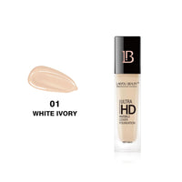 Lakyou Beauty Ultra HD Invisible Cover Foundation | Seamless Blend | High Definition Finish | Lightweight & Long-Lasting | Shade-01(White Ivory) | 30ml