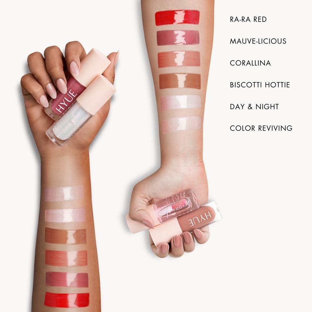 HYUE HydraGlow™ Tinted Lip Treatment (6 ml) | Mauve-licious | 24‑Hour Hydration with Sea Buckthorn Oil & Kokum Butter | Non‑Sticky | High‑Shine | Nourishing & Vegan Formula | Chunky Applicator