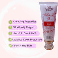 Pure Aatman WaterMelon & Cucumber Dew Proctection Sunblock Sunscreen SPF 40 PA+++ | Best for Anti-Aging & Glowy Skin| Non-greasy & Zero White Cast | 100gm