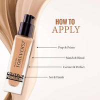 Daily Life Forever52 Coverup Foundation | Natural Matte Finish, Long-Lasting Full Coverage Liquid Foundation (Amber - 30.4, 30ml)