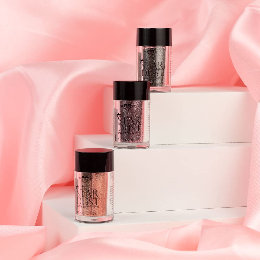 Daily Life Forever52 Star Dust Powder Single Eyeshadow Professional Shiny Glitters & Hydrating Easy-to-Blend Formula Silky Texture for Perfect Face Makeup (Black)
