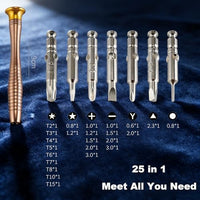 Precision Screwdriver Kit,24 - in - 1 Repair Tool Set with Storage Bag for Electronics, Phone, Computer, Game Console, Watch, Eyeglasses & Household Items
