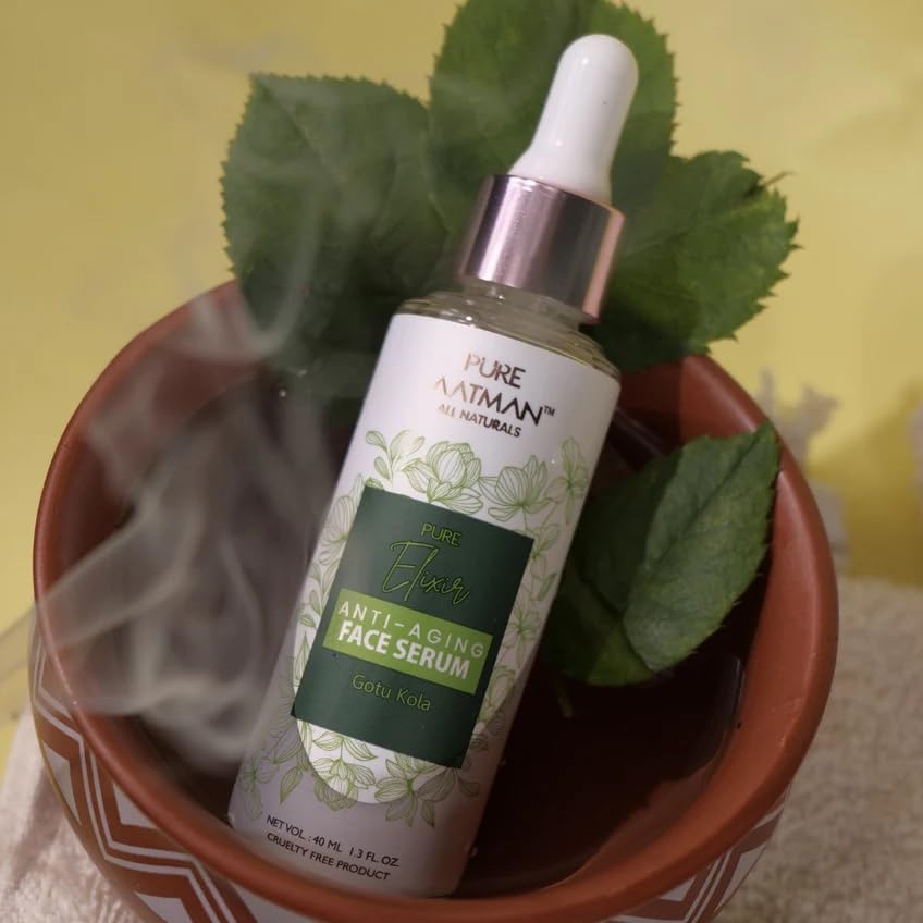 PURE AATMAN Gotu Kola face serum Anti-Aging & Firming for glowing skin |Wrinkles & Fine Lines | For Men & Women 40ml