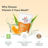 Mylo Care Vitamin C Facial Kit (Face Wash - 100ml, Mist Toner - 200ml and Moisturizer - 100g) - 3 -in-1 Natural Face Care Kit for Women - Paraben & Alcohol free Facial Kit for All Skin Types