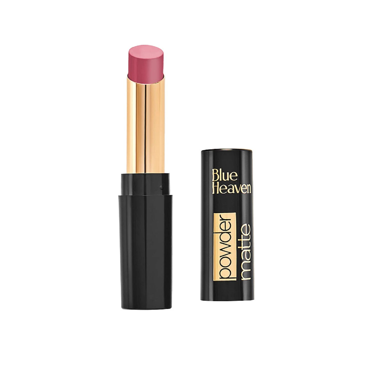 Blue Heaven Intense Duo Kajal + Eyeliner, Black(0.55ml+0.30gm) & Blue Heaven Powder Matte Lipstick Mocha Madness