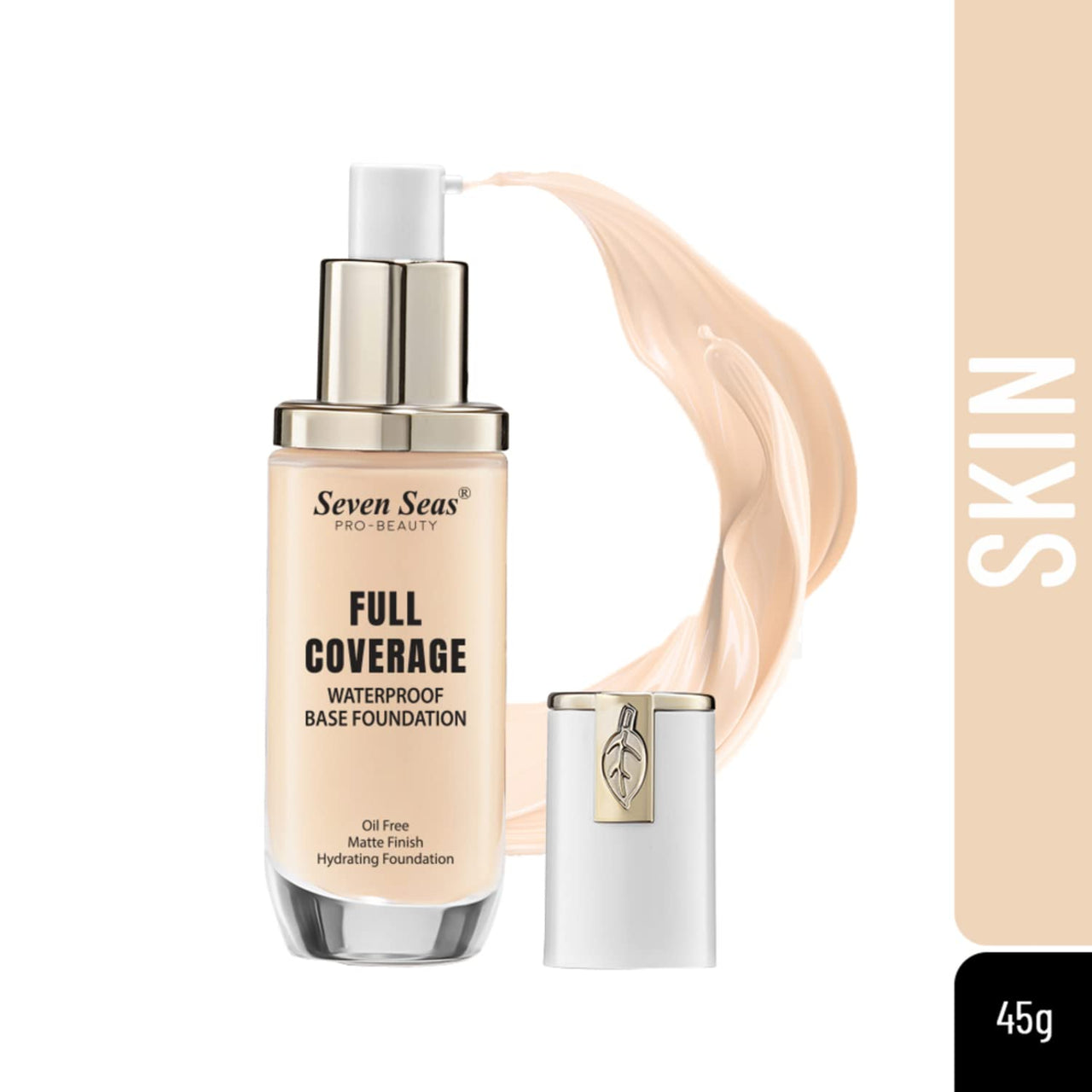 Seven Seas High Coverage Perfect Radiance Foundation for Flawless Finish Face Makeup, Super Stay Professional Waterproof Full Base Foundation for Oily Dry All Skin Women (Skin, 2)