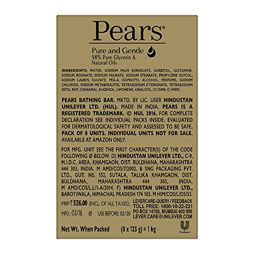 Pears Pure And Gentle Bathing Bar, 125g (Pack Of 8) & TRESemme Hair Fall Defense Conditioner, 190ml