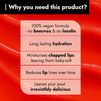 BiE Berry Pop Hydrating Lip Balm with Vitamin E, Jojoba Oil & Squalane | Smoothens, Plumps & Depigments | Tinted Strawberry Lip balm | 5g