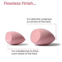 Earth Rhythm Beauty Blender Makeup Sponge - Pack of 4 | Olive Cut Sponge | Latex Free | Flawless Application | Wash & Reuse