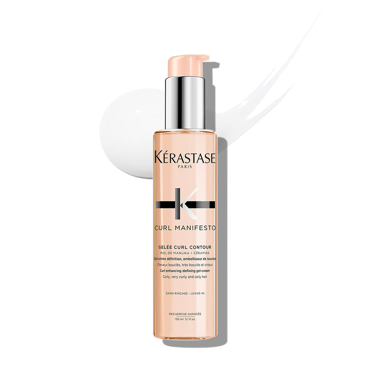 Kérastase Curl Manifesto Gel Cream for Curly, Wavy Hair 150ml | Curl Defining Leave-in Gel Cream for Curly & Wavy Hair | Infused with Manuka honey, Ceramide and Shea Butter