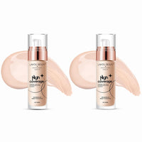 Lakyou Beauty High Coverage Base Foudation | Waterproof | Long Lasting | Light Weight | Shade-03(Natural Beige) | Pack Of 2