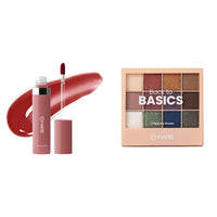 MARS Drip Lip Mist for Women (4.5 ml) (05-Cranberry Drip) 12 Shades Back to Basics Glossy Eyeshadow Palette with Free Applicator (14.4 gm) (Shade-01)