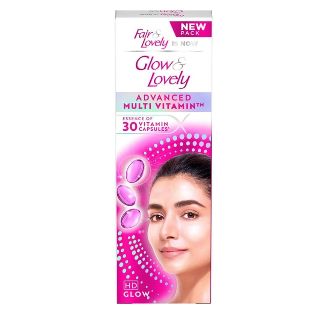 Glow & Lovely Advanced Multivitamin Face Cream 80 g, Daily Illuminating Moisturizer for Glowing Skin, SPF 15 -With Vitamin E, Vitamin C & Niacinamide